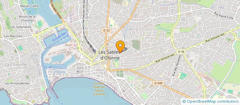 localisation de l'entreprise ASSOCIATION GYMNASTIQUE BEAUSEJOUR  LES SABLES D'OLONNE