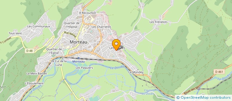 localisation de l'entreprise ASSOCIATION GYMNASTIQUE L EVOLUTION à MORTEAU