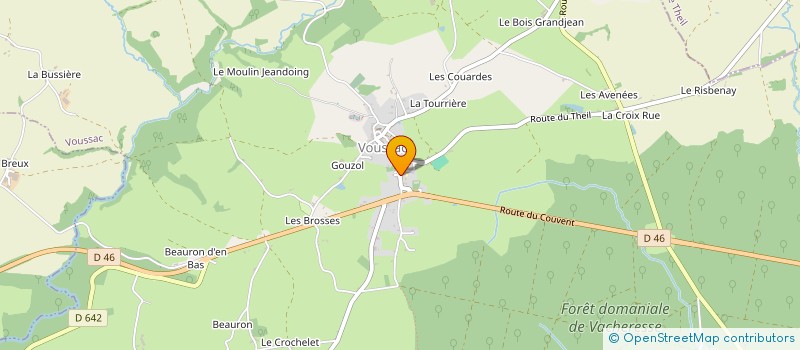 localisation de l'entreprise ASSOCIATION GYMNASTIQUE MONESTIER TARGET VOUSSAC  VOUSSAC