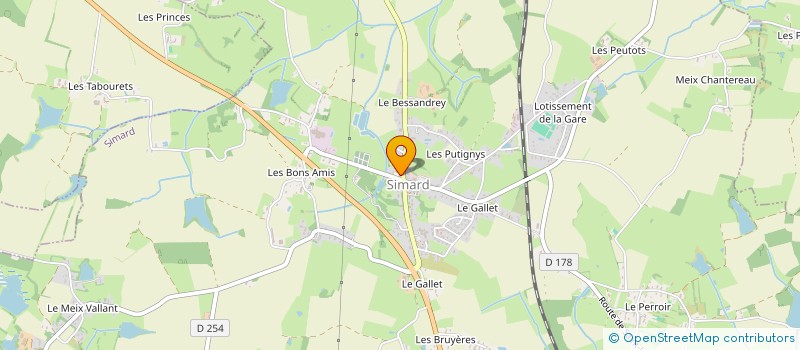 localisation de l'entreprise ASSOCIATION GYMNASTIQUE VOLONTAIR SIMARD à SIMARD