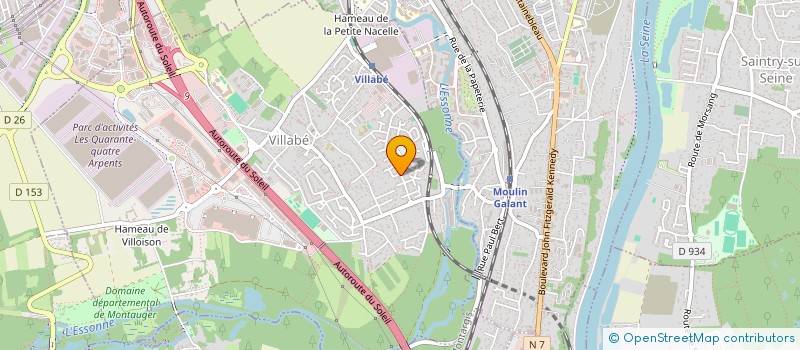 localisation de l'entreprise ASSOCIATION GYMNASTIQUE VOLONTAIRE  VILLABE