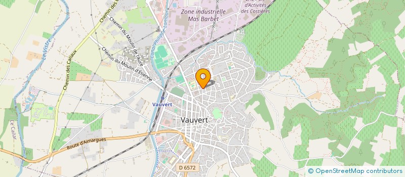 localisation de l'entreprise ASSOCIATION GYMNASTIQUE VOLONTAIRE  VAUVERT