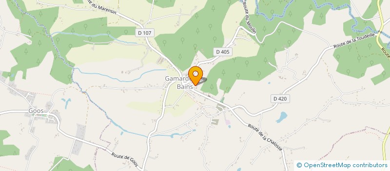localisation de l'entreprise ASSOCIATION GYMNASTIQUE VOLONTAIRE à GAMARDE-LES-BAINS