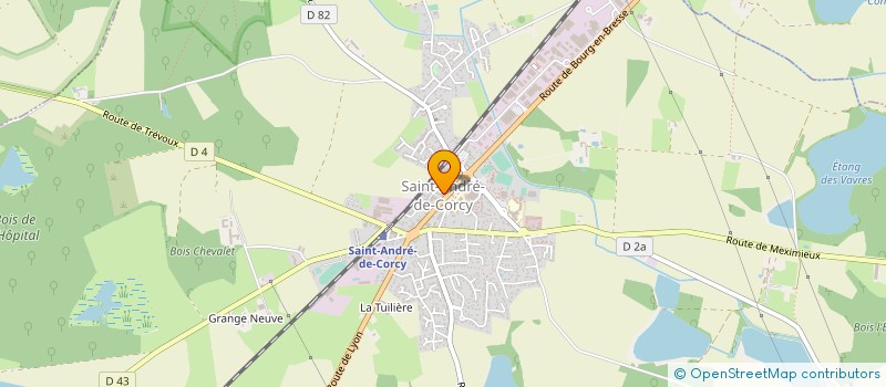 localisation de l'entreprise ASSOCIATION GYMNASTIQUE VOLONTAIRE CORCY GYM  SAINT-ANDRE-DE-CORCY