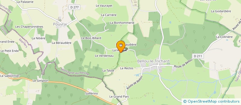 localisation de l'entreprise ASSOCIATION GYMNASTIQUE VOLONTAIRE ET EDUCATION PHYSIQUE DES AINES RURAUX à BELLEME