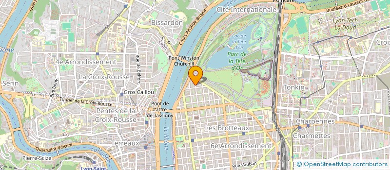 localisation de l'entreprise ASSOCIATION GYMNASTIQUE VOLONTAIRE TETE D'OR (GV TETE D'OR)  LYON