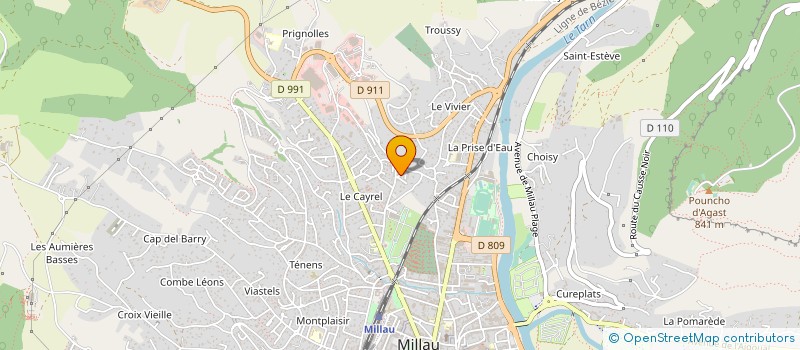 localisation de l'entreprise ASSOCIATION GYMTAVIE E.P.M.M. SPORT POUR TOUS  MILLAU