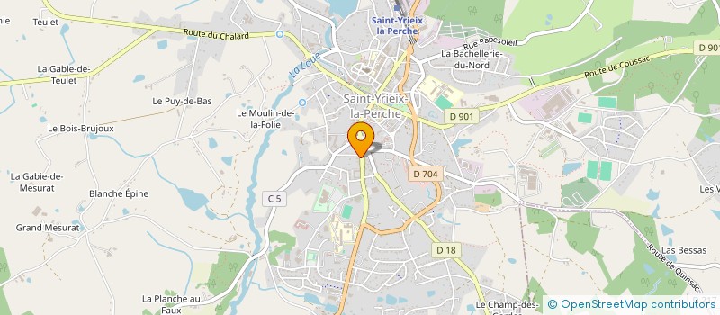 localisation de l'entreprise ASSOCIATION H & J - LES BONNES PATTES à SAINT-YRIEIX-LA-PERCHE