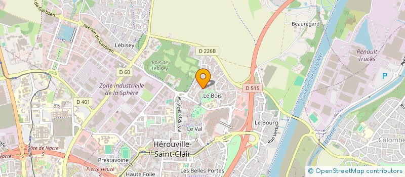 localisation de l'entreprise ASSOCIATION HABITANTS QUARTIER DU BOIS à HEROUVILLE-SAINT-CLAIR