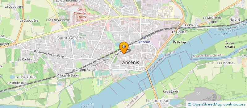 localisation de l'entreprise ASSOCIATION HABITAT JEUNES DU PAYS D'ANCENIS  ANCENIS-SAINT-GEREON