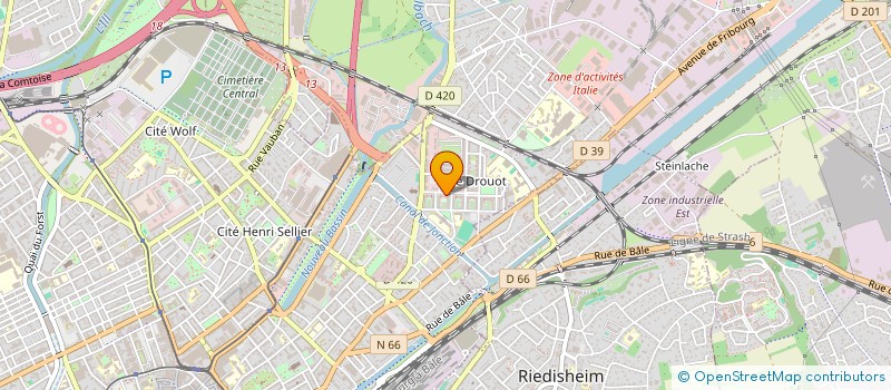 localisation de l'entreprise ASSOCIATION HALTE GARDERIE DROUOT à MULHOUSE