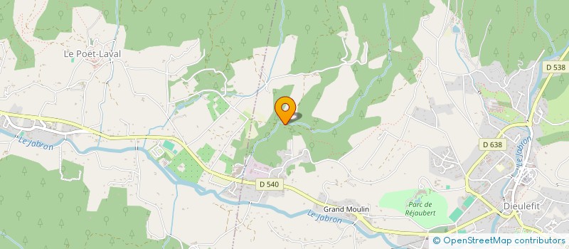 localisation de l'entreprise ASSOCIATION HAMEAU LEGER DE LA SABLIERE  DIEULEFIT