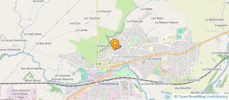 localisation de l'entreprise ASSOCIATION HANDBALL CLUB CHATEAUBOURG  CHATEAUBOURG