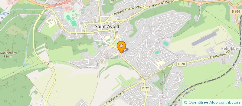 localisation de l'entreprise ASSOCIATION HANDICAP SOLIDARITE  SAINT-AVOLD
