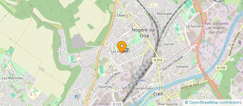 localisation de l'entreprise ASSOCIATION  HANDISABLES JEUNES  NOGENT-SUR-OISE