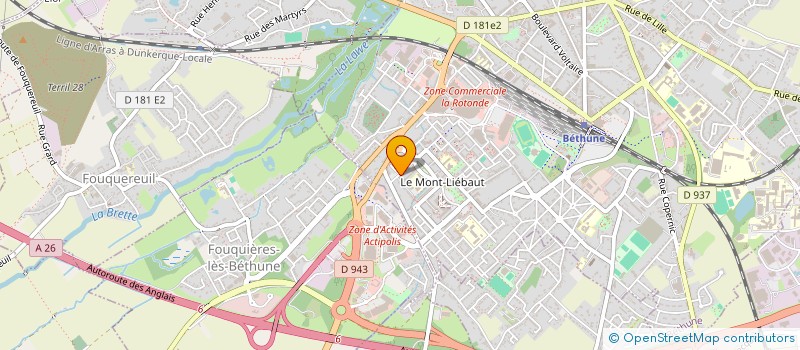 localisation de l'entreprise ASSOCIATION HANDISPORT BETHUNE  BETHUNE