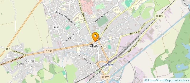 localisation de l'entreprise ASSOCIATION HANDISPORT CHAUNOISE à CHAUNY