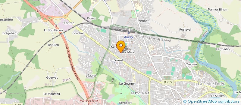 localisation de l'entreprise ASSOCIATION HARMONIE à AURAY