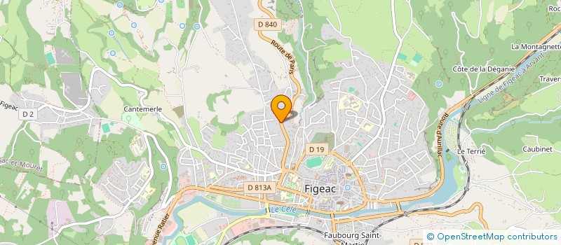 localisation de l'entreprise ASSOCIATION HARMONIE ET HABITAT  FIGEAC