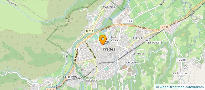 localisation de l'entreprise ASSOCIATION HARMONIE ET SOLIDARITE  PRADES