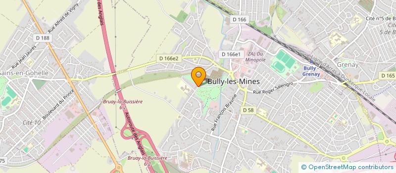 localisation de l'entreprise ASSOCIATION HARMONIE MUNICIPALE DE BULLY LES MINES  BULLY-LES-MINES