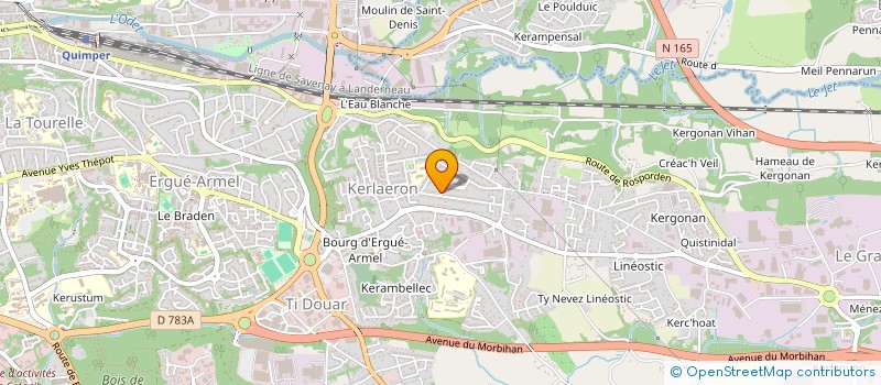 localisation de l'entreprise ASSOCIATION HARMONIE NOUVELLE à QUIMPER