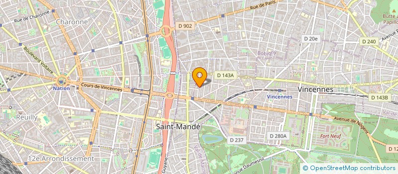 localisation de l'entreprise ASSOCIATION HATIKVA à VINCENNES