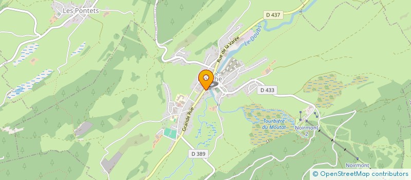 localisation de l'entreprise ASSOCIATION HAUT DOUBS SOLIDAIRE (AHDS)  MOUTHE