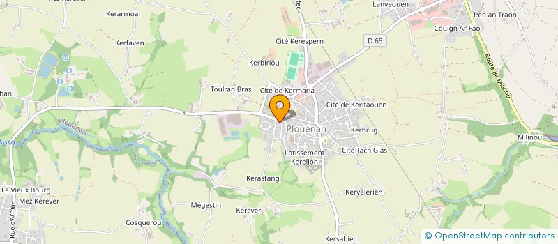 localisation de l'entreprise ASSOCIATION HBC HAUT LEON  PLOUENAN