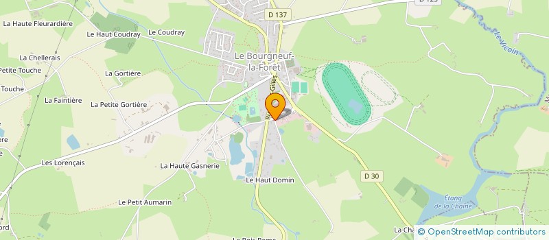 localisation de l'entreprise ASSOCIATION HERITAGES  LE BOURGNEUF-LA-FORET