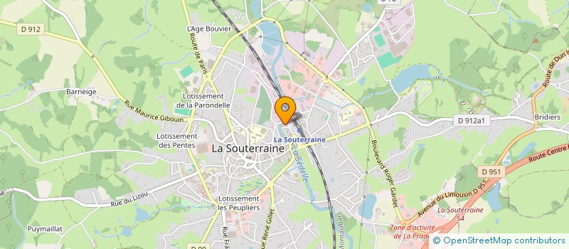 localisation de l'entreprise ASSOCIATION HIER ET DEMAIN à LA SOUTERRAINE