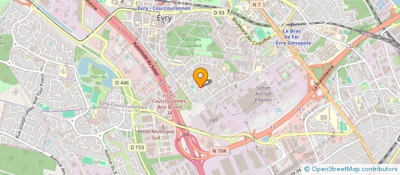 localisation de l'entreprise ASSOCIATION HINDOUISTES CULTURELS DE L'ESSONNE  EVRY-COURCOURONNES