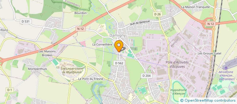 localisation de l'entreprise ASSOCIATION HISTOIRE ET PATRIMOINE DE DAMIGNY à DAMIGNY