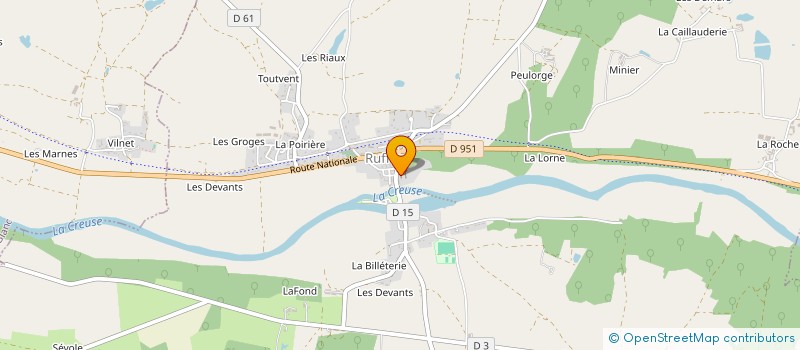 localisation de l'entreprise ASSOCIATION HISTORIQUE POUR LA RESTAURATION DU PRIEURE SAINT MARTIAL DE RUFFEC LE CHATEAU à RUFFEC