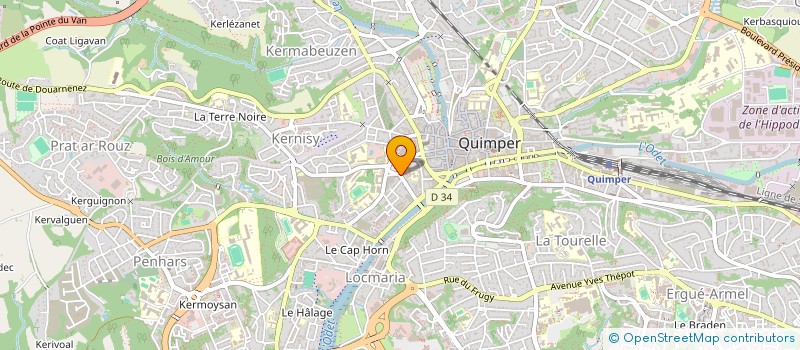 localisation de l'entreprise ASSOCIATION HOCHE DELCHET TESSIER à QUIMPER