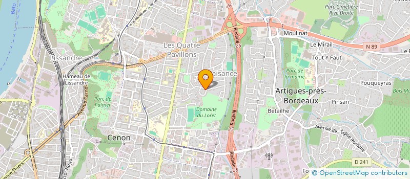 localisation de l'entreprise ASSOCIATION HOGAN EVENEMENT  CENON