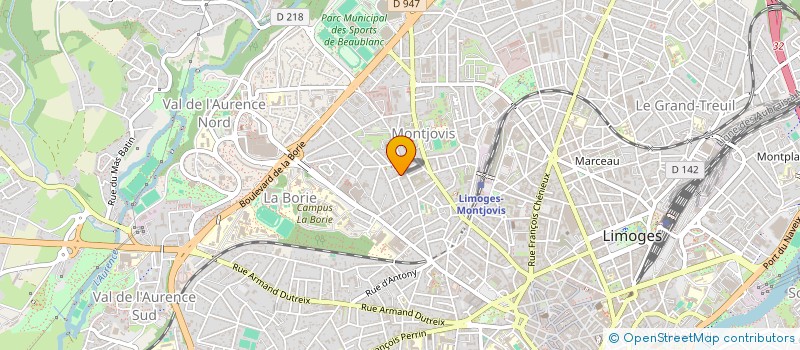 localisation de l'entreprise ASSOCIATION HOMMES/FEMMES BATTUS à LIMOGES