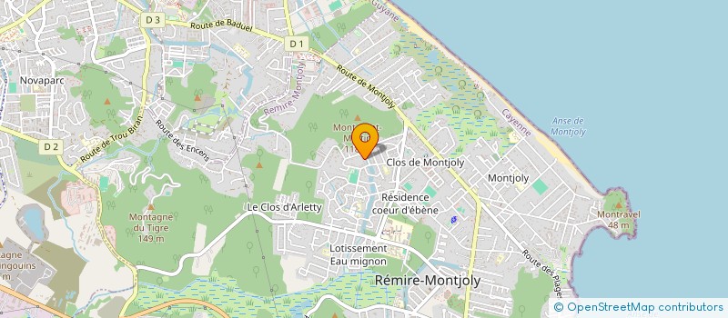localisation de l'entreprise ASSOCIATION HORIZON INSERTION GUYANE  REMIRE MONTJOLY