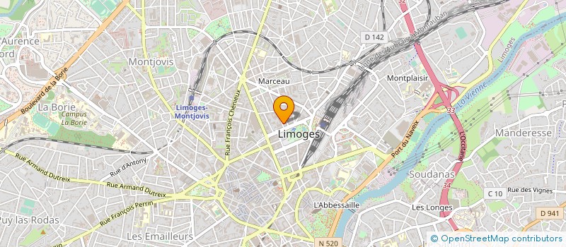 localisation de l'entreprise ASSOCIATION HORIZONS CROISES à LIMOGES