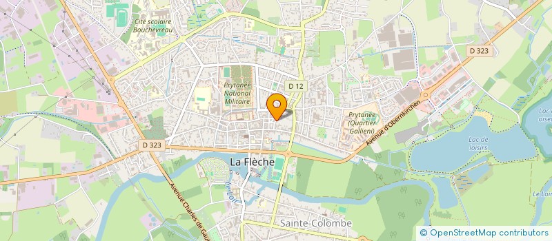 localisation de l'entreprise ASSOCIATION HOTEL HUGER-CERCLE D'ART  LA FLECHE