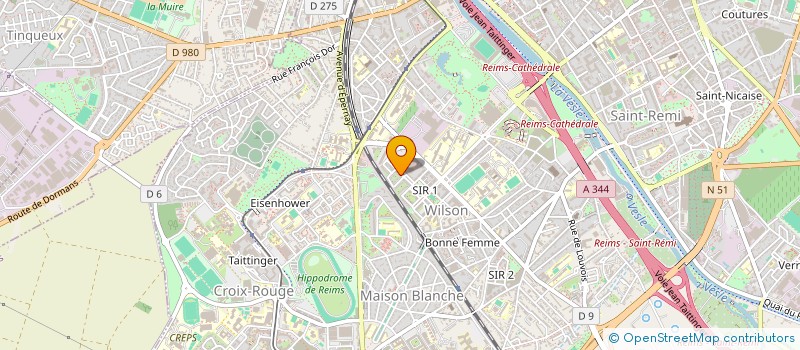 localisation de l'entreprise ASSOCIATION HUMANISTE DE L'AUMONERIE MUSULMANE  REIMS