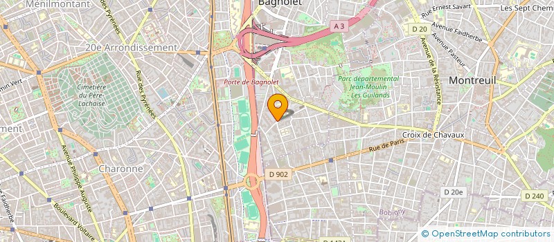 localisation de l'entreprise ASSOCIATION HUMANITAIRE à BAGNOLET