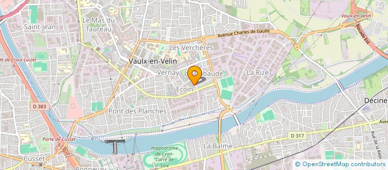 localisation de l'entreprise ASSOCIATION HUMANITAIRE ET CULTURELLE LIBYENNE DE LYON  VAULX-EN-VELIN