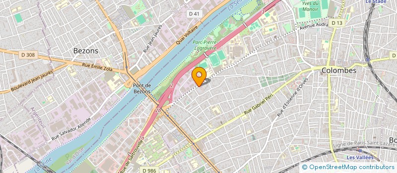 localisation de l'entreprise ASSOCIATION HUMANITAIRE SPORTIVE CULTURELLE DES ULTRAS MARINS DU 92  COLOMBES