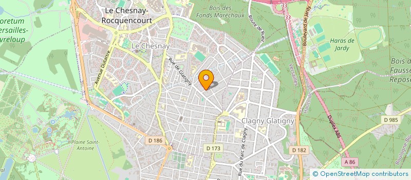 localisation de l'entreprise ASSOCIATION HUMANITE(S)  LE CHESNAY-ROCQUENCOURT