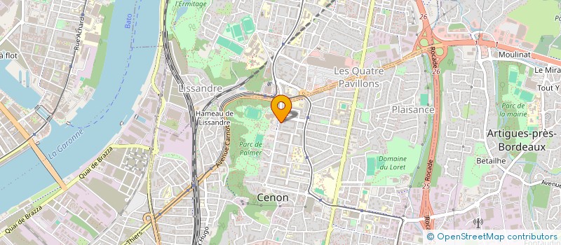 localisation de l'entreprise ASSOCIATION ICI ET LA BAS à CENON