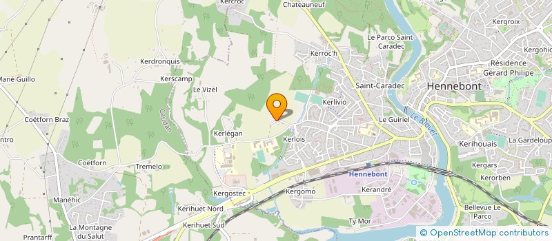 localisation de l'entreprise ASSOCIATION IMMOBILIERE HENNEBONTAISE  HENNEBONT