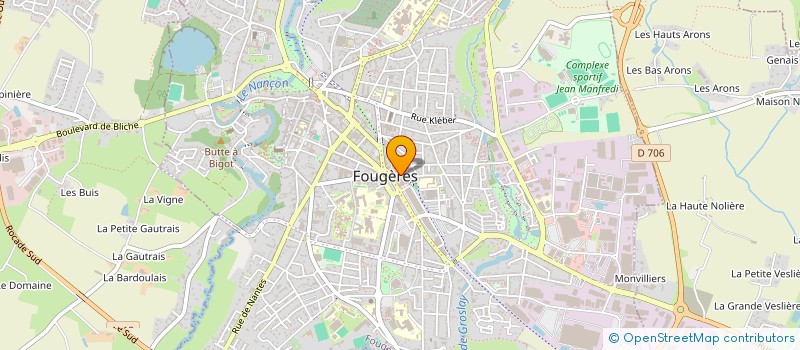 localisation de l'entreprise ASSOCIATION IMMOBILIERE JEANNE D'ARC  FOUGERES