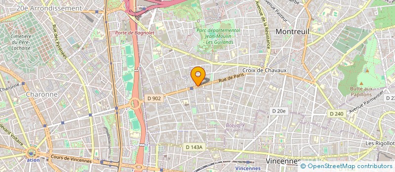 localisation de l'entreprise ASSOCIATION IMMOBILIERE SOCIALE 93 à MONTREUIL