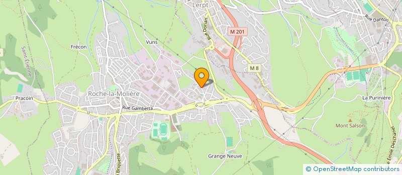 localisation de l'entreprise ASSOCIATION INDEPENDANTE DE LA COTE DURIEUX  ROCHE-LA-MOLIERE